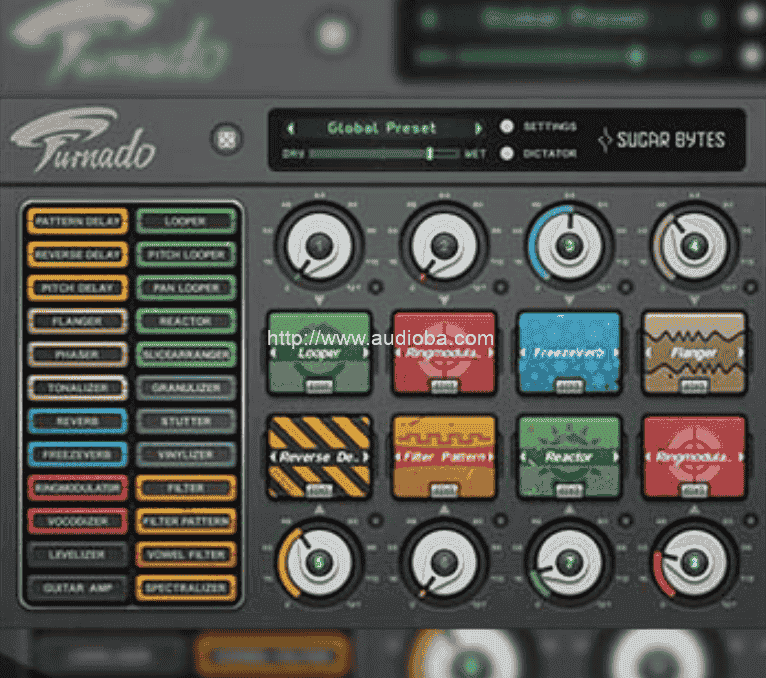 [实时音频处理工具]Sugar Bytes Turnado v1.8.0 [WiN, MacOSX]（58Mb）