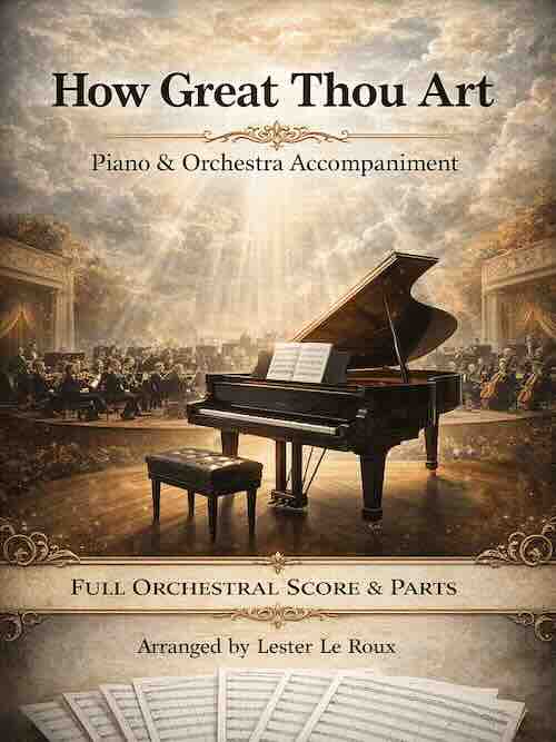 壮丽交响圣诗伴奏总谱分谱 - How Great Thou Art – Piano & Orchestra Accompaniment (Full Orchestral Score & Parts) PDF