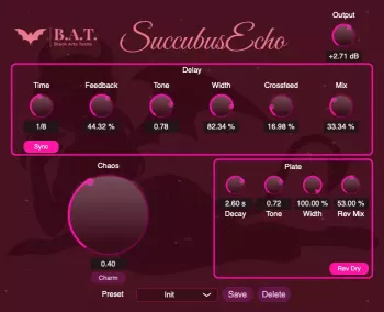 磁带回声与空间混响效果器 Black Arts Techs Succubus Echo v1.0.0-WiN