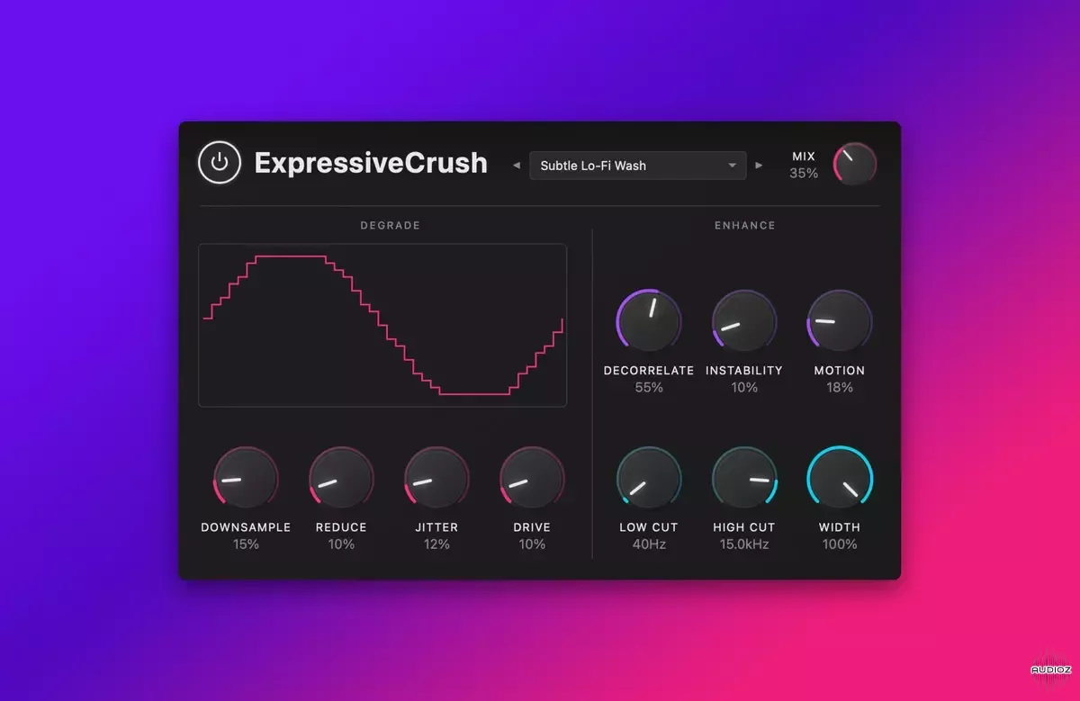 [创意动态降比特破坏效果器] Expressive DSP ExpressiveCrush v1.1.0 U2B macOS-GUISEPPE