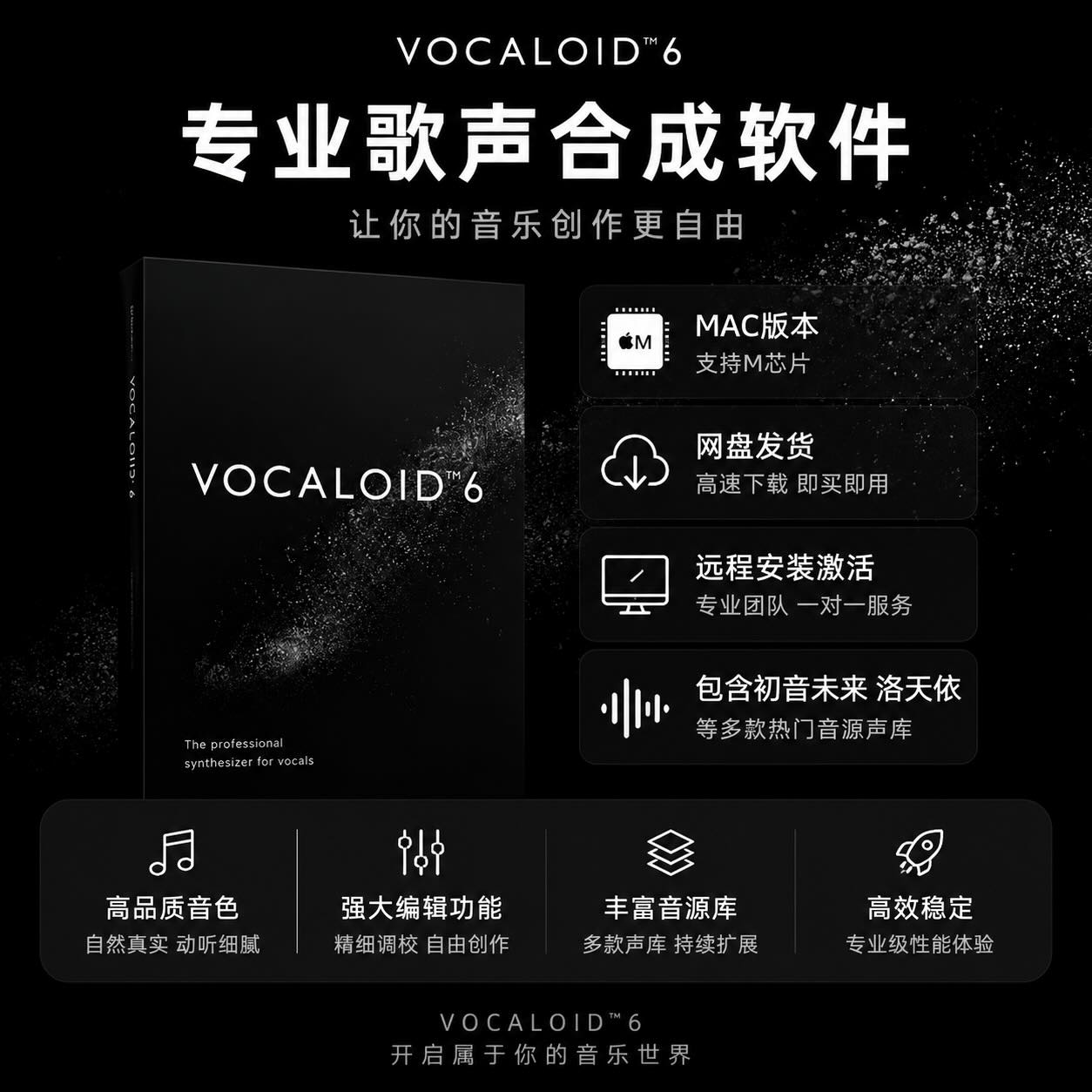 VOCALOID 6.13.1 MAC版 基于 AI 技术的新一代歌声合成与虚拟歌手制作软件