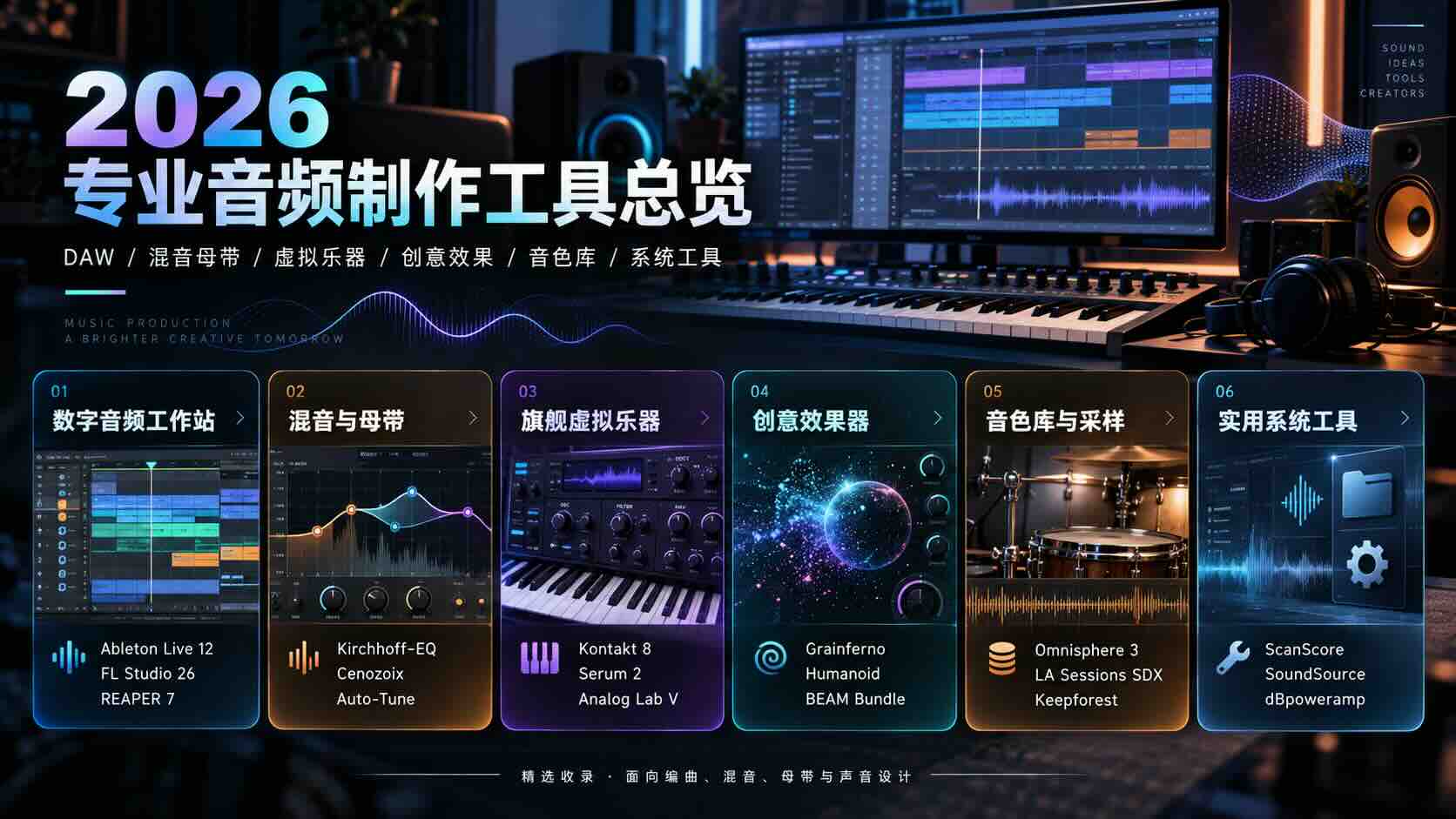 2026.09.24 年度专业数字音频工作站、母带插件、虚拟合成器与宿主工作流工具精选合集