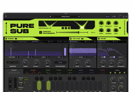 U2B-MORiA Arturia Pure SUB v1.0.1 三层架构电子贝斯合成器 MacOSX