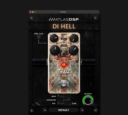 AtlasDSP DI Hell v2.0 吉他与贝斯高增益失真及音色塑造效果器插件 Win/Mac