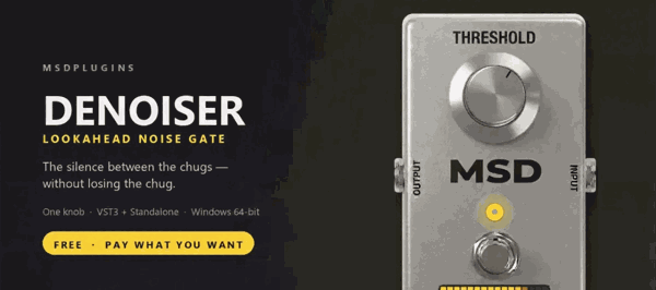 MSDplugins MSD Denoiser v0.2.0 前瞻噪声门插件 WiN