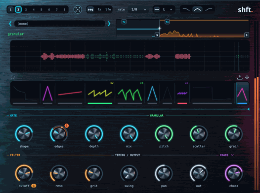 Keygen-MOCHA SampleRoll SHFT v1.1.3 门控多重效果器插件 [WiN]