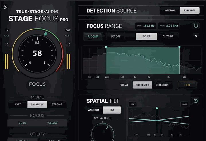 True Stage Audio Stage Focus Pro v1.0.0 Mac 内容感知频谱塑造处理器