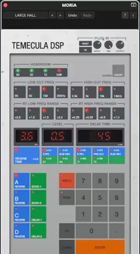 U2B-MORiA Temecula DSP DRE2K 数字混响效果器插件 v0.2.0 Mac