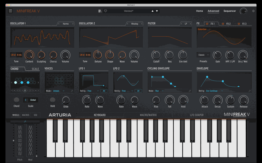 Arturia MiniFreak V v5.0.0.6875 复音混合键盘合成器插件 Win Mac