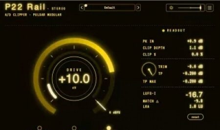 Pulsar Modular P22 Rail v1.0.0 时域模数削波限幅器插件 [WiN, Mac]