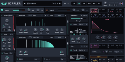 reFX Rippler v1.1.6 物理建模与减法合成器插件 WiN Mac
